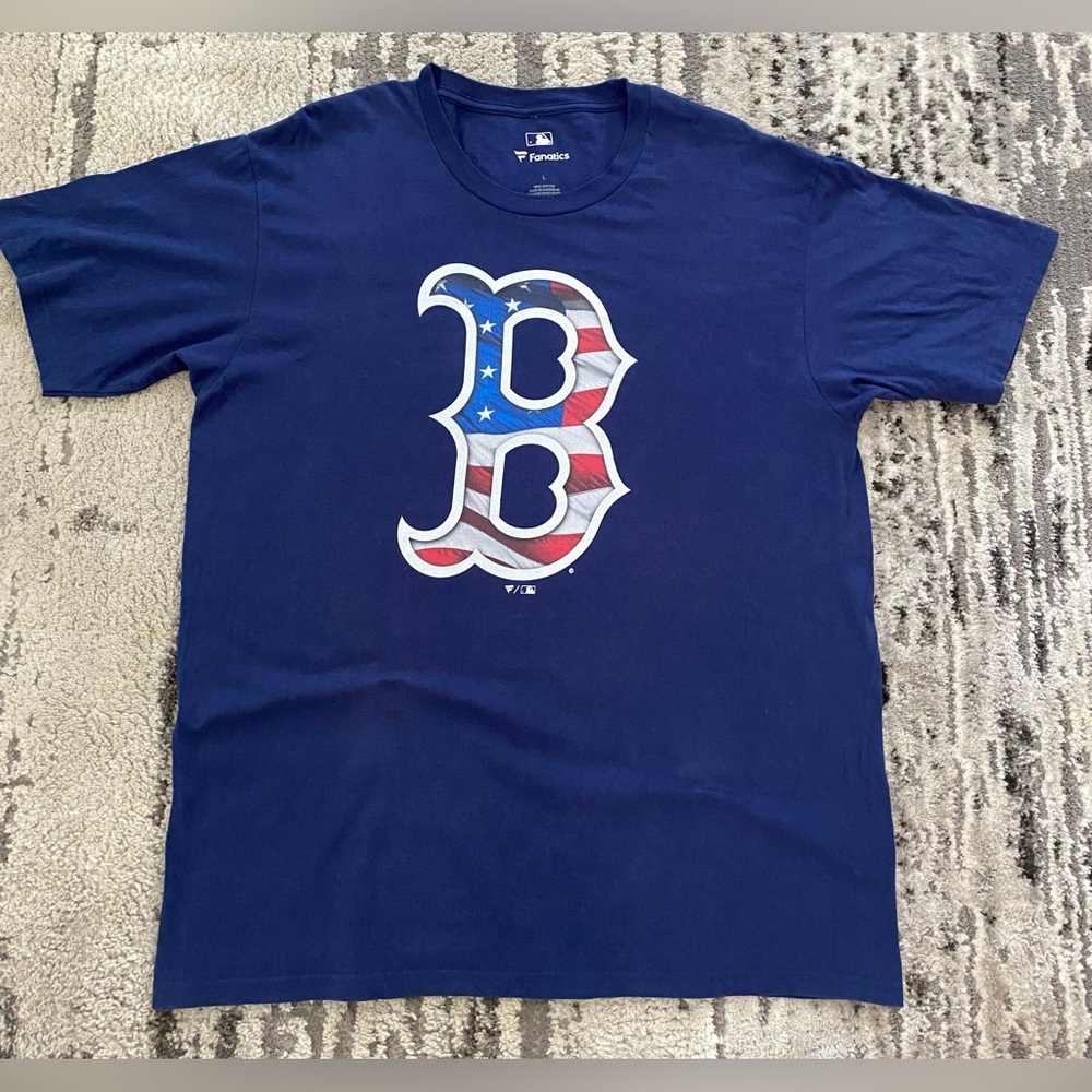 Fanatics Boston Red Sox T Shirt USA Authentic Size Large Baseball MLB